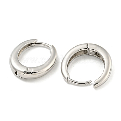 ラックメッキブラスフープピアス  カドミウムフリー＆鉛フリー  長持ちメッキ  リング  プラチナ  3x20mm&nbsp;EJEW-C102-30E-P