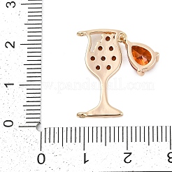 Кубический цирконий из латуни со стеклянными подвесками&nbsp;KK-Q026-24G