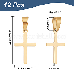 12 шт. ионное покрытие (IP) подвески из нержавеющей стали 304 STAS-UN0045-36G
