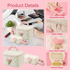 2 шт. 2 стильных портативных симпатичных вельветовых косметичек&nbsp;AJEW-WR0001-81