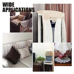 Хлопковые плетеные полые цветочные салфетки AJEW-WH0368-06