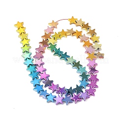 Нити синтетических немагнитных гематитовых бусин с градиентным цветным гальванопокрытием G-A263-F01-02