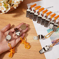 Свисток из нержавеющей стали с веревкой NJEW-CN0001-11B