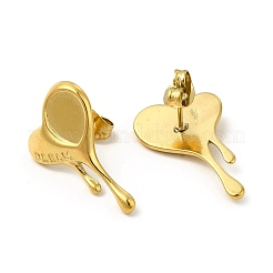 Ионное покрытие (ip) 304 нержавеющая сталь слова мечта серьги гвоздики оправы EJEW-I281-18G