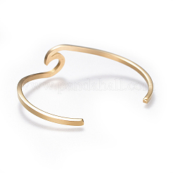 Браслеты-манжеты из нержавеющей стали 304 с ионным покрытием (IP) BJEW-G611-01G