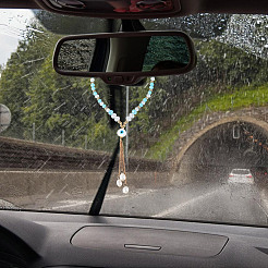 Подвесные украшения для автомобиля из стекла и жемчуга&nbsp;HJEW-DR00017