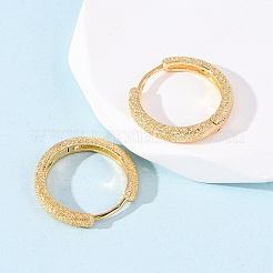 Круглые латунные серьги-кольца EJEW-F384-08G