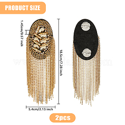 2 шт. съемные железные эполеты с кисточками FIND-FH0005-44G