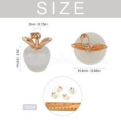 10 шт. яблоко драгоценный камень Шарм кулон кристалл кварц исцеление натуральный камень подвески опал пряжка для ювелирных изделий ожерелье серьги изготовление ремесел&nbsp;JX526H