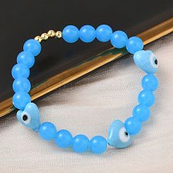 Женские эластичные браслеты из латуни BJEW-F515-03G-02