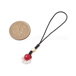 Pfotenabdruck-Muschelperle & natürliche & gefärbte malaysische Jade-Anhänger-Dekorationen&nbsp;HJEW-JM02355