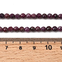 Натуральные рубиновые бисерные пряди G-C181-B06-03-01