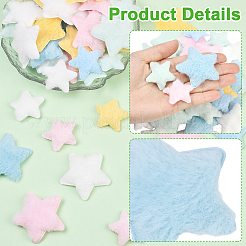 50 шт. 10-х цветные односторонние кабошоны из шерстяного волокна&nbsp;FIND-SC0020-32