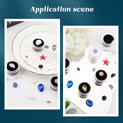 20 шт. 2-цветная круглая прозрачная пластиковая коробка для хранения россыпных бриллиантов CON-GF0001-15B