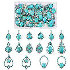 24 pz 8 stili pendenti in lega di stile tibetano&nbsp;FIND-TA0010-13