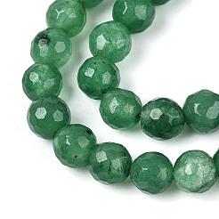 Окрашенные природные белый нефрит бисер пряди G-T139-6mm-60-19