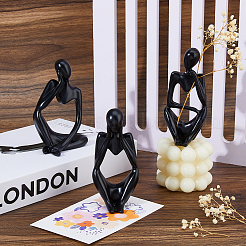 3 шт. 3 стиля смоляные абстрактные мыслители дисплей украшения AJEW-WH0270-623A