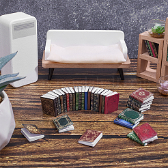 16 ensemble de 8 livres en papier pour maisons de poupées&nbsp;AJEW-WR0004-11