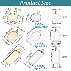 Kit de fabrication de pendentifs en acier inoxydable 304 à faire soi-même&nbsp;DIY-HY0002-37