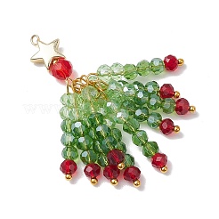 3 шт. большие подвески-кисточки из стеклянных бусин&nbsp;PALLOY-JF02983