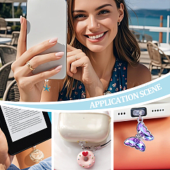 12 шт. 12 стили ПВХ пылезащитных мобильных заглушек с океанской тематикой&nbsp;HJEW-PH02299