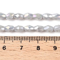 Непрозрачные однотонные гальванические стеклянные бусины EGLA-N013-P4mm-B05