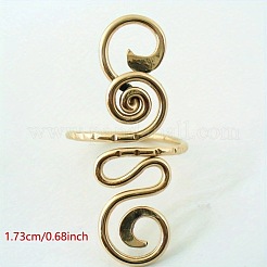 Регулируемые длинные кольца для пальцев ног из латунной витой проволоки в стиле бохо FS-WGB3A04-01