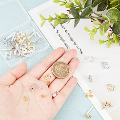 24 шт. 2-цветная фурнитура для сережек-гвоздиков в виде цветка из сплава FIND-HY0001-56