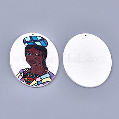 Печатные деревянные большие подвески WOOD-S050-09K