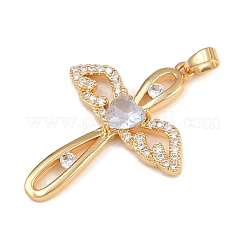 Латунные микро проложить кубического циркония подвески KK-F910-19G