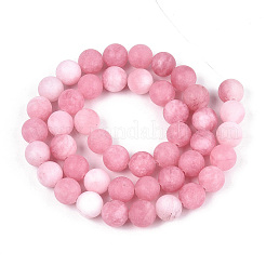 Натуральный белый нефритовый шарик нити G-R297-8mm-31