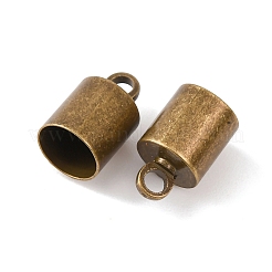 真鍮製コードエンドパーツ  アンティークブロンズ  10x6mm  穴：1.2mm  5.5mm内径&nbsp;EC041-AB