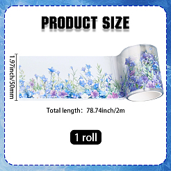 1 Rolle Blumenmuster-Aufkleber Haustier-Klebeband&nbsp;DIY-GF0012-37