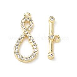 Fermagli a ginocchiera in zircone chiaro micro pavè di ottone&nbsp;CU-CBAC675-05G