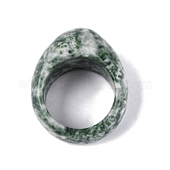 Fingerringe aus natürlichem grünem Jaspis für Damen und Herren&nbsp;G-Q601-19B