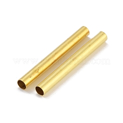 真鍮製チューブビーズ  カドミウムフリー＆鉛フリー  ゴールドカラー  25x2.7mm  穴：2mm&nbsp;KK-B120-03K-P