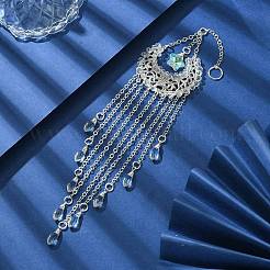 Украшения из железной подвески в виде луны&nbsp;HJEW-JM01259