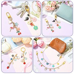 Kits de fabrication de porte-clés pendentifs en alliage émaillé à faire soi-même&nbsp;DIY-SZ0010-74