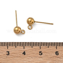 Componenti per orecchini a bottone in acciaio inossidabile 304&nbsp;STAS-P448-11B-G
