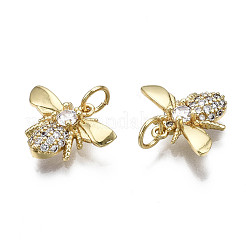 Латунные микропаве прозрачные подвески с фианитом&nbsp;KK-Q769-021-NF