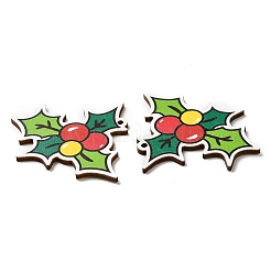 Большие подвески из дерева с односторонним принтом&nbsp;WOOD-D025-03