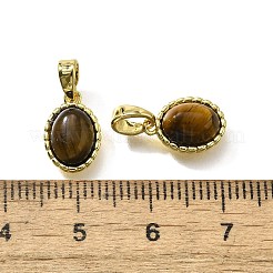 Овальные подвески из натурального тигрового глаза KK-K398-22G