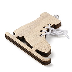 Рождественские незавершенные деревянные подвесные украшения&nbsp;LS-WOOD-D026-01B