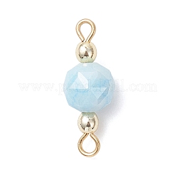 Круглые стеклянные подвески-соединители с гранями&nbsp;PALLOY-JF04611