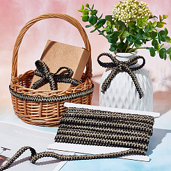 10 ярд плетеной кружевной ленты из полиэстера&nbsp;OCOR-WR0001-05B