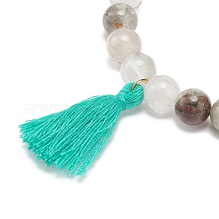 4 шт. 4 стильных браслета из натуральных и синтетических смешанных драгоценных камней и жемчуга BJEW-JB08887