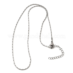 1.3 mm lange Boston-Gliederketten aus Edelstahl 304 für Damen und Herren&nbsp;NJEW-Z115-12P-01