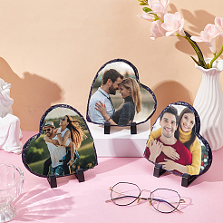 Сублимационная рамка для фотографий из чистого сланца из камня&nbsp;DIY-WH0504-686A