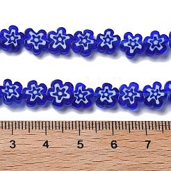 Ручной работы millefiori стеклянные бусины нитки&nbsp;LAMP-F035-09D