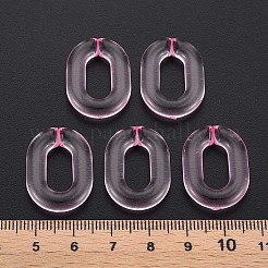 透明なアクリルコネクターリング  クイックリンクコネクター  アズキチェーン製造用  オーバル  ピンク  24x18x5mm  内径：13x7mm  約403個/500g&nbsp;MACR-S373-19-B12